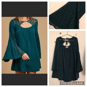 Altard’d State Boho Lace Flair Sleeve Mini Dress